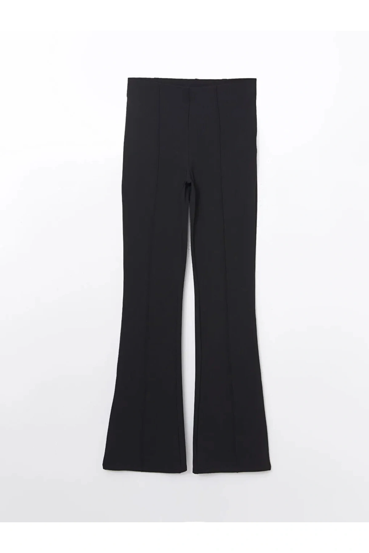 Siyah Ekstra Dar Fit İspanyol Paça Kadın Pantolon