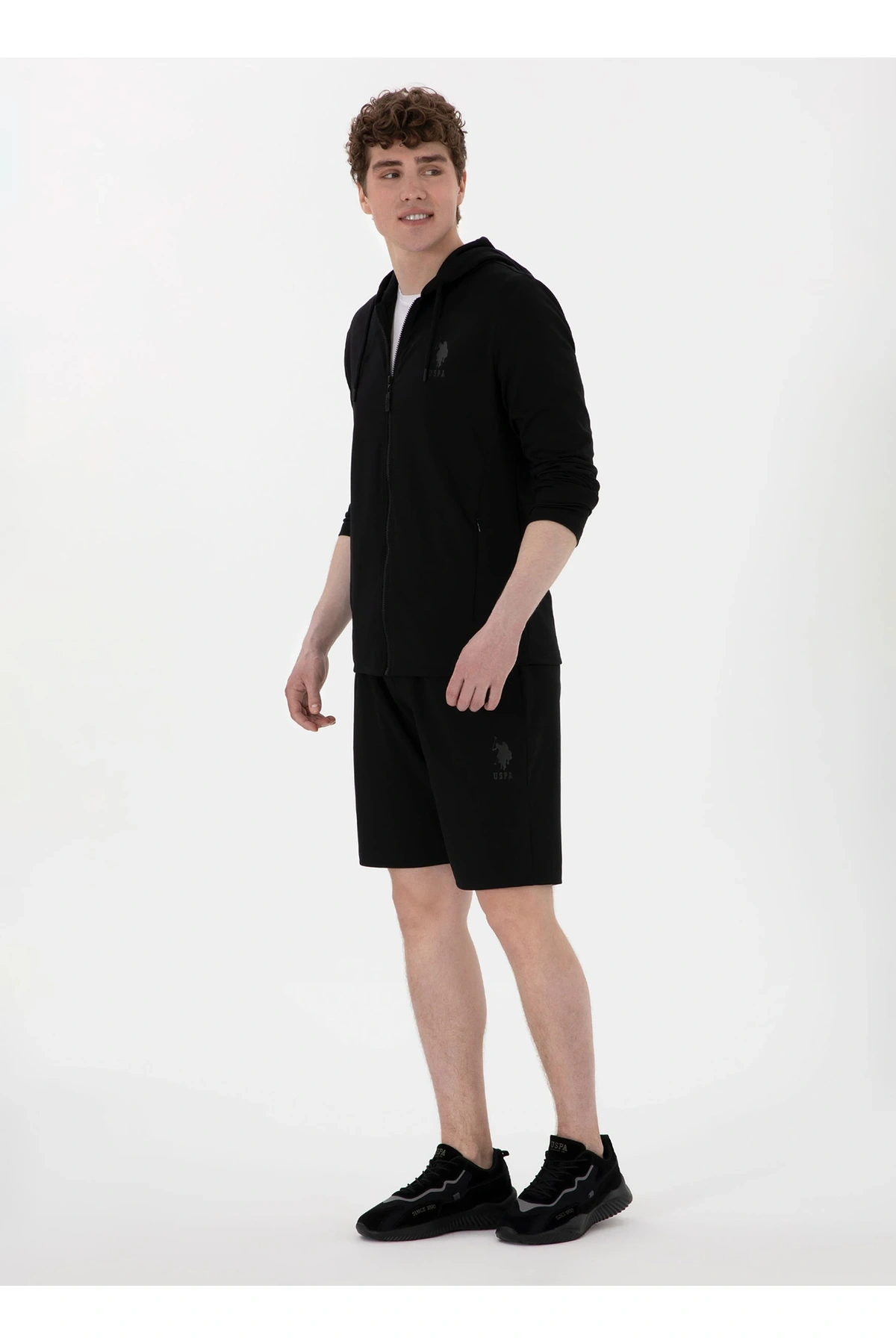 Siyah Erkek Regular Fit Sweat Şort TEROY