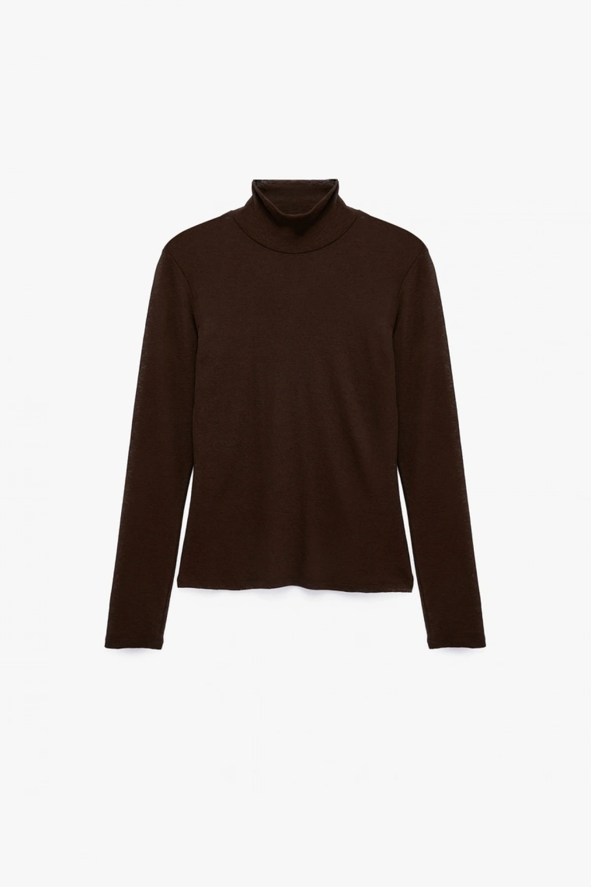 Slim Fit Dik Yaka Uzun Kollu Tişört