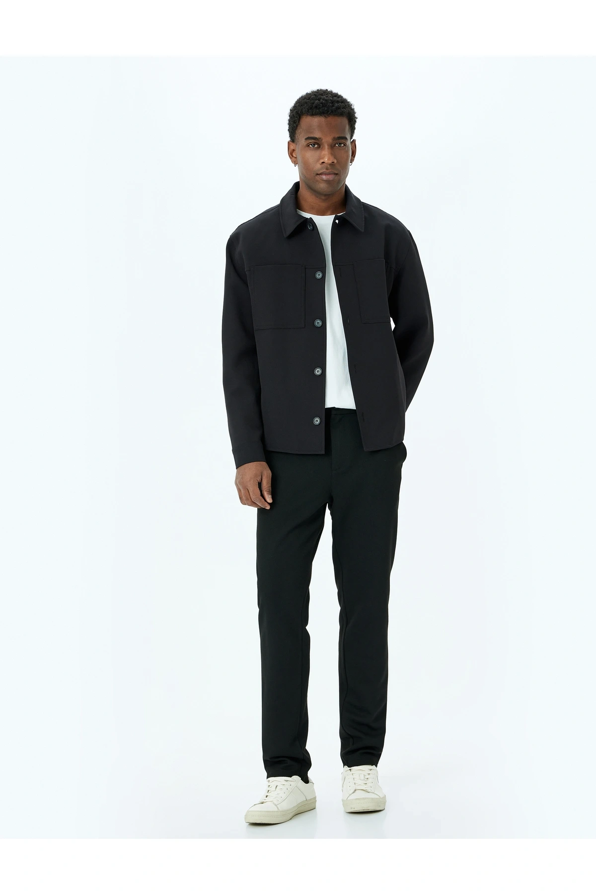 Slim Fit Normal Bel Viskon Karışımlı Chino Pantolon