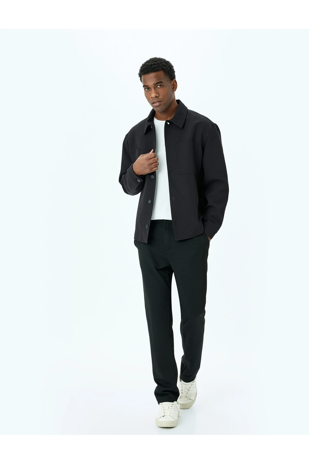 Slim Fit Normal Bel Viskon Karışımlı Chino Pantolon