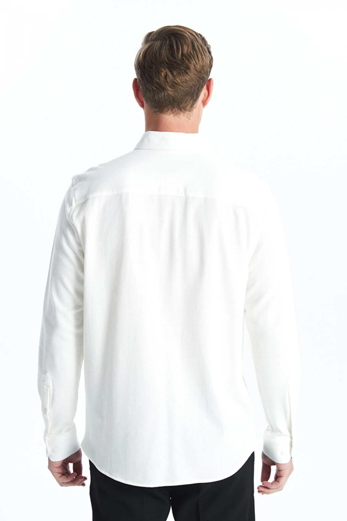 SOUTHBLUE Beyaz Slim Fit Uzun Kollu Erkek Gömlek