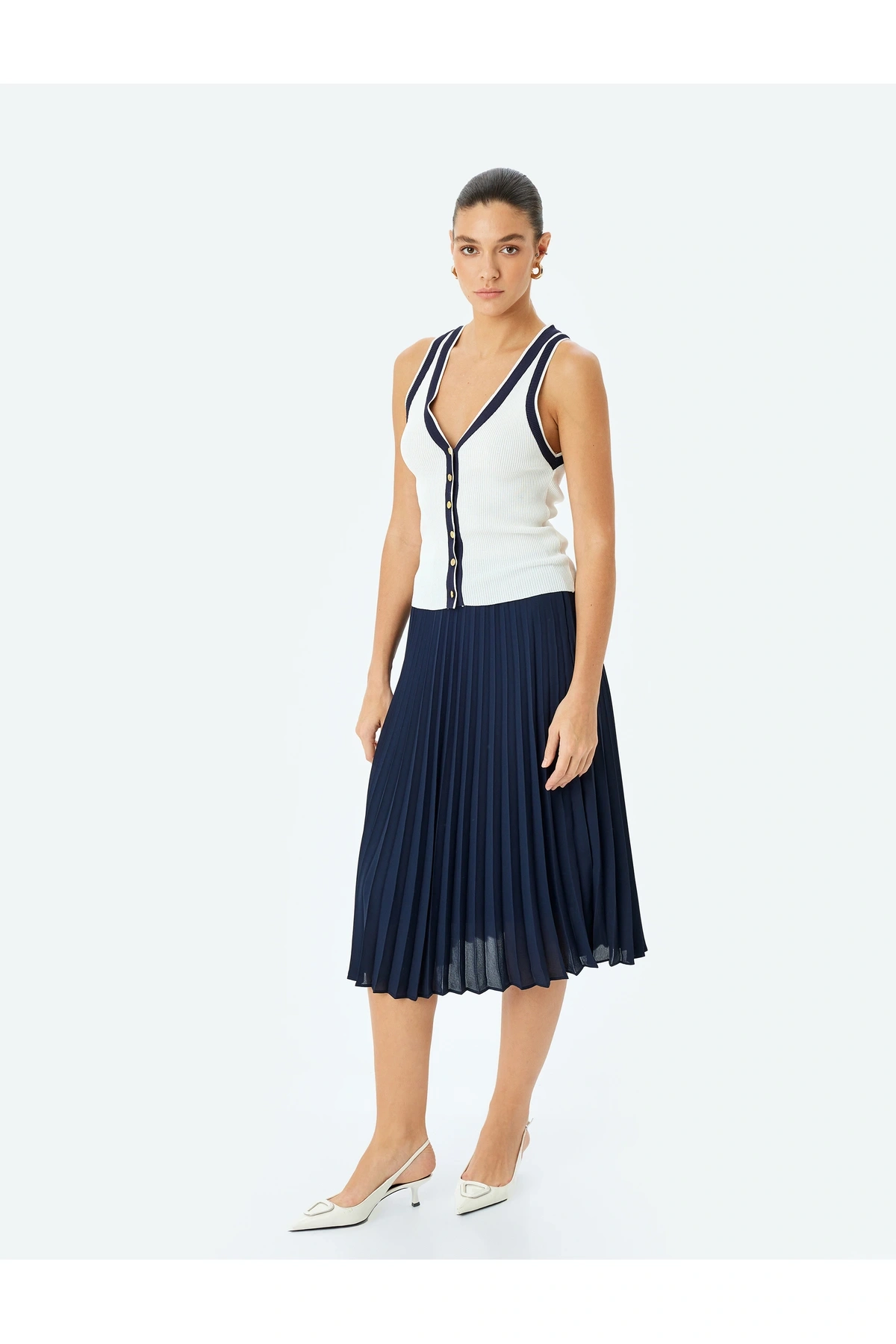 Standart Bel Midi Boy Piliseli Etek