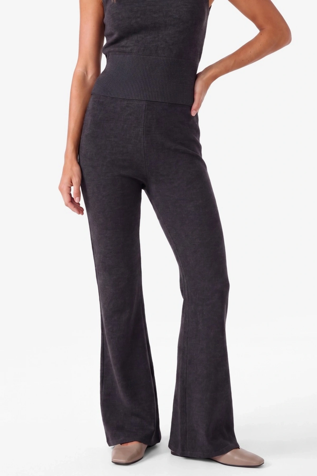 Standart Bel Slim Fit Geniş İspanyol Paça Pantolon