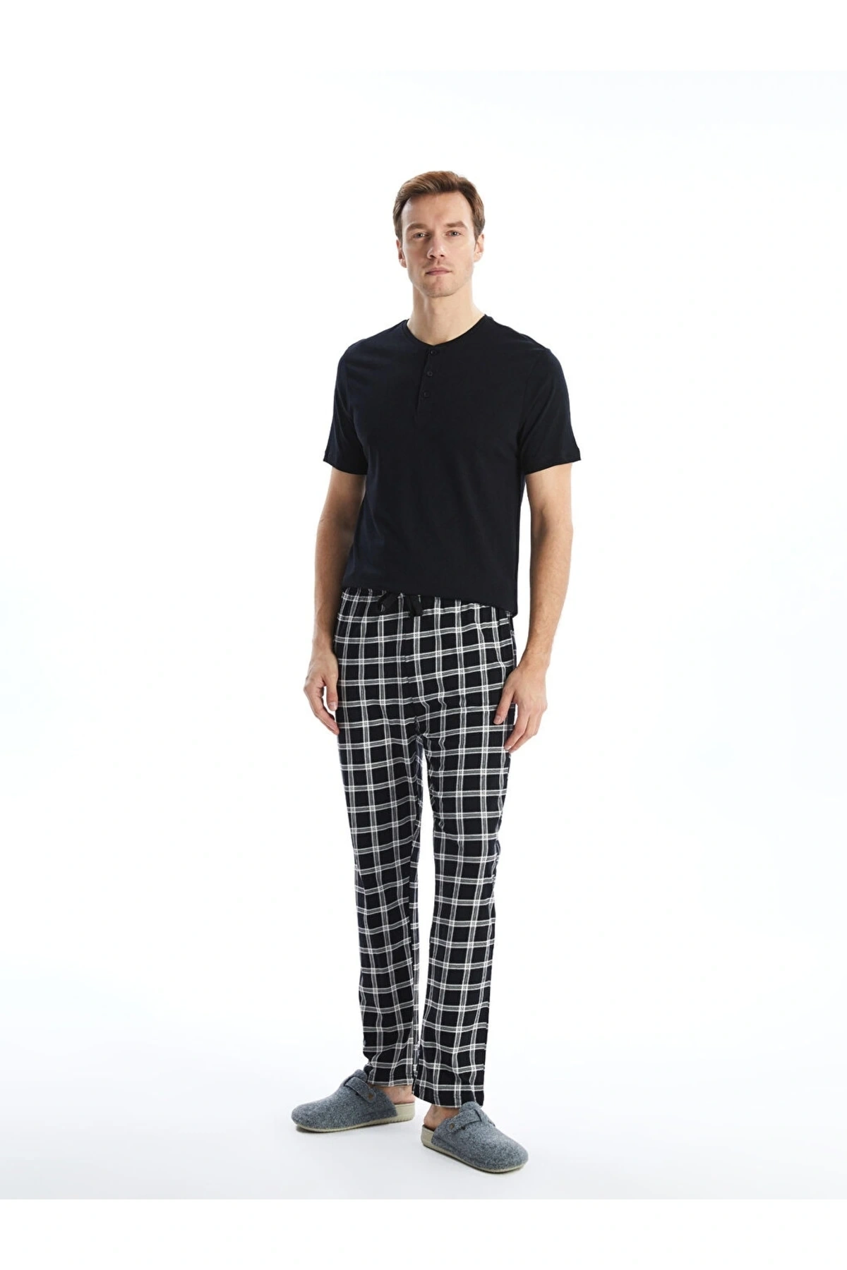 LC WAIKIKI Siyah Standart Kalıp Erkek Pijama Takımı