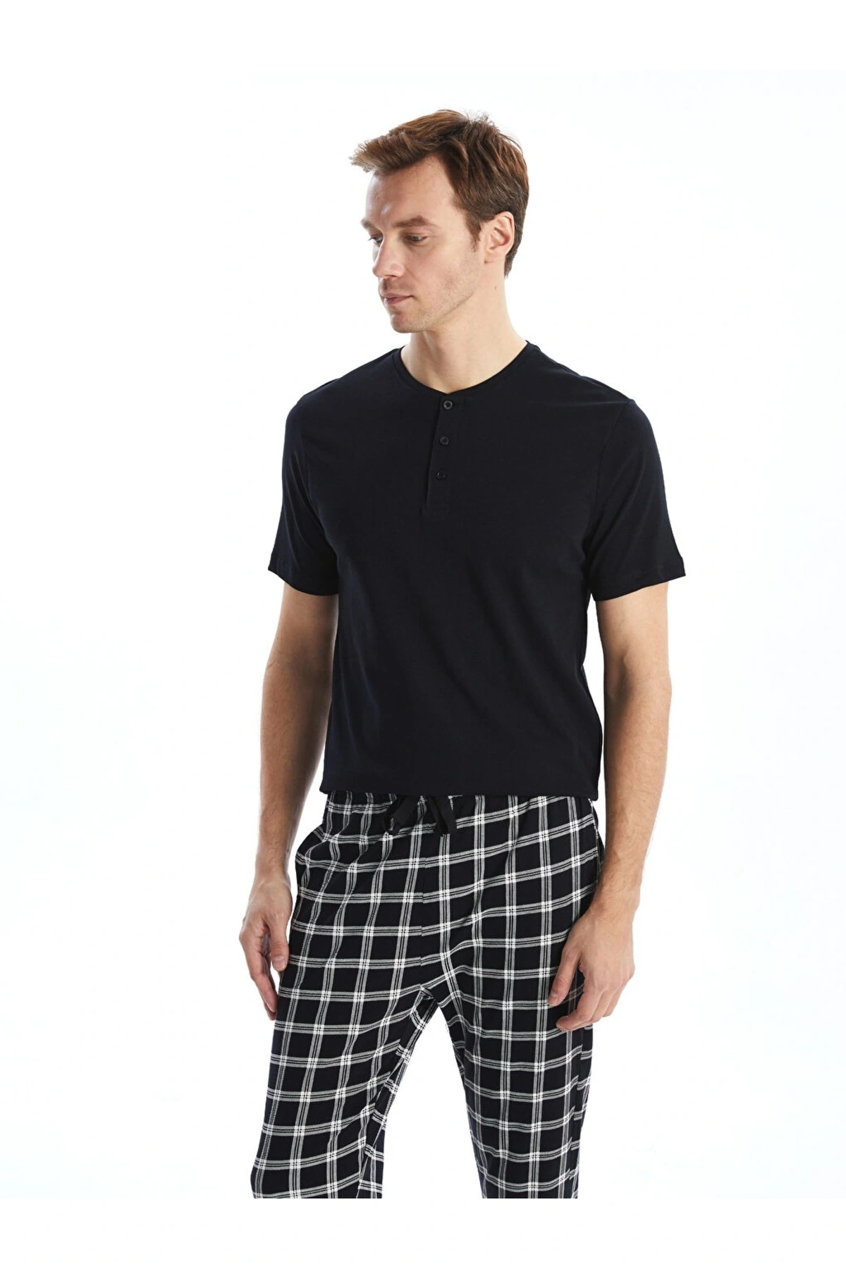 LC WAIKIKI Siyah Standart Kalıp Erkek Pijama Takımı