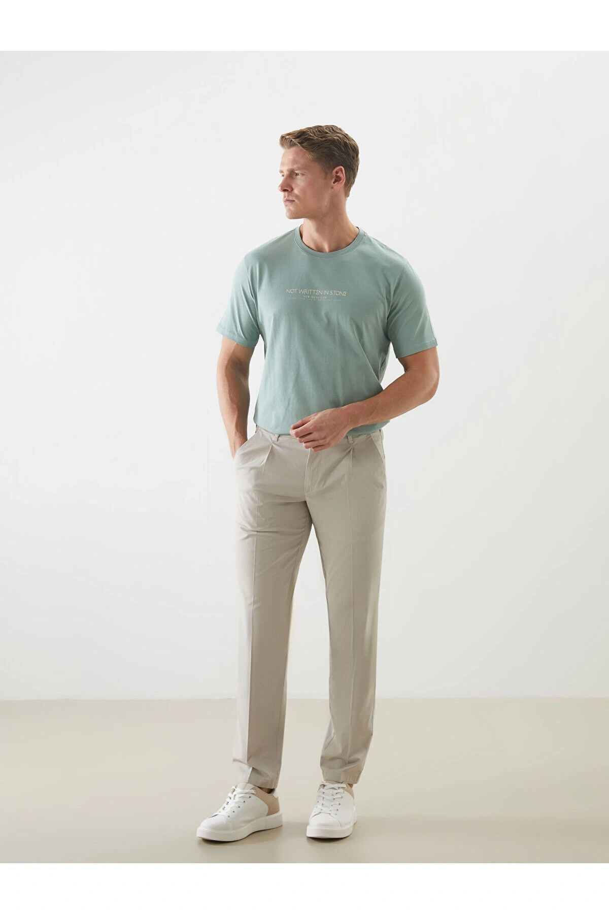 Standart Kalıp Gabardin Erkek Chino Pantolon