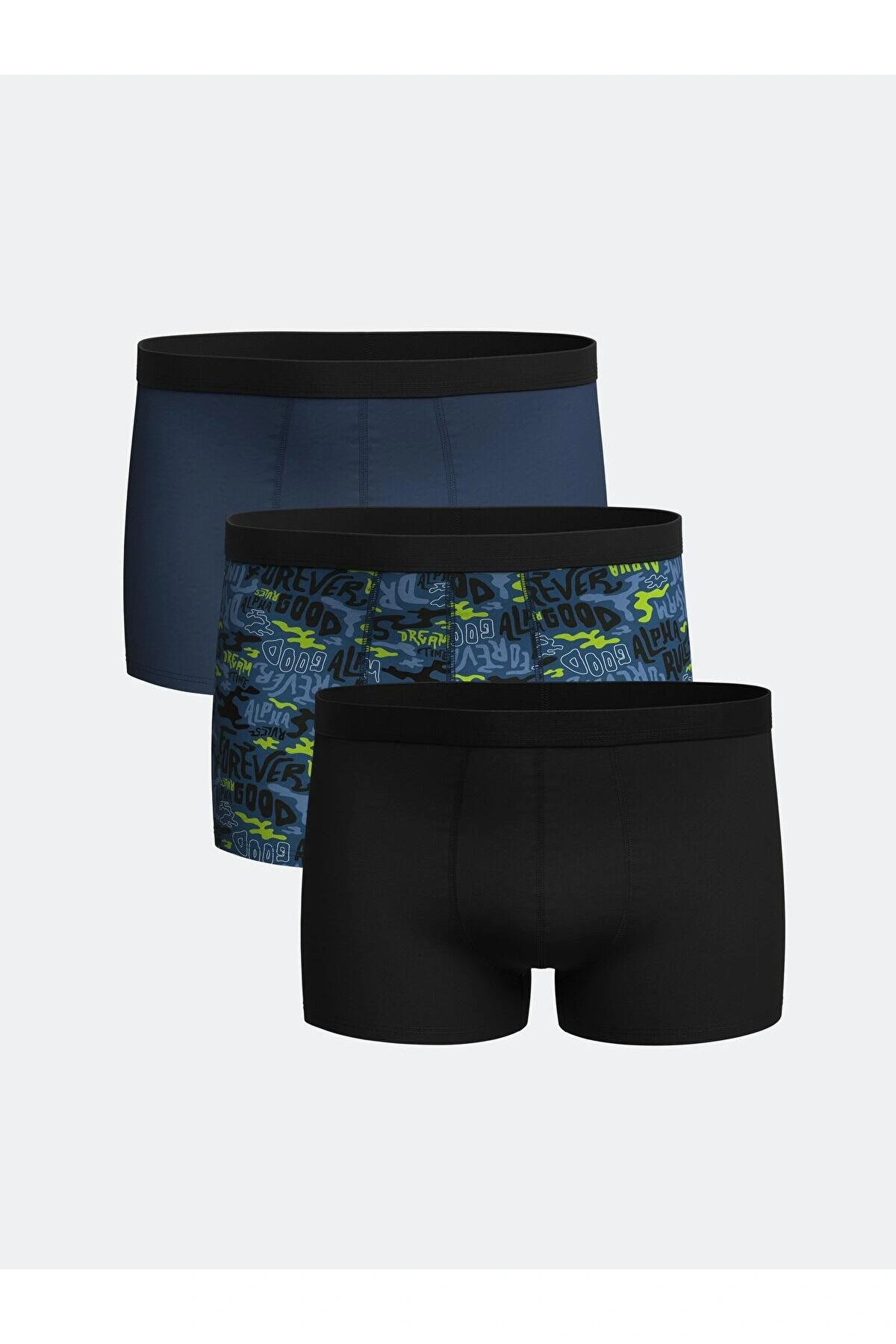 Standart Kalıp Pamuklu Esnek Erkek Boxer 3lü