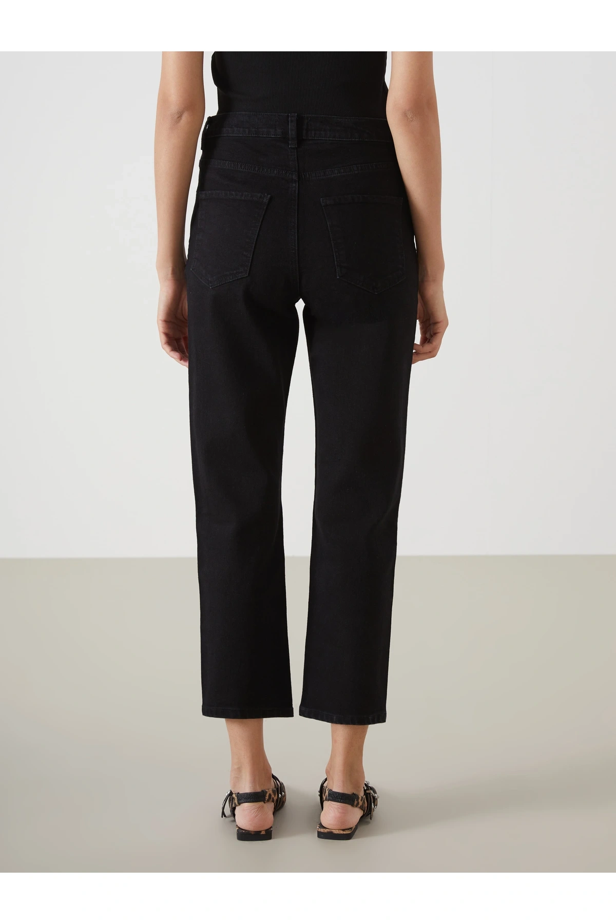 LCW Jeans Siyah Straight Fit Kadın Jean Pantolon