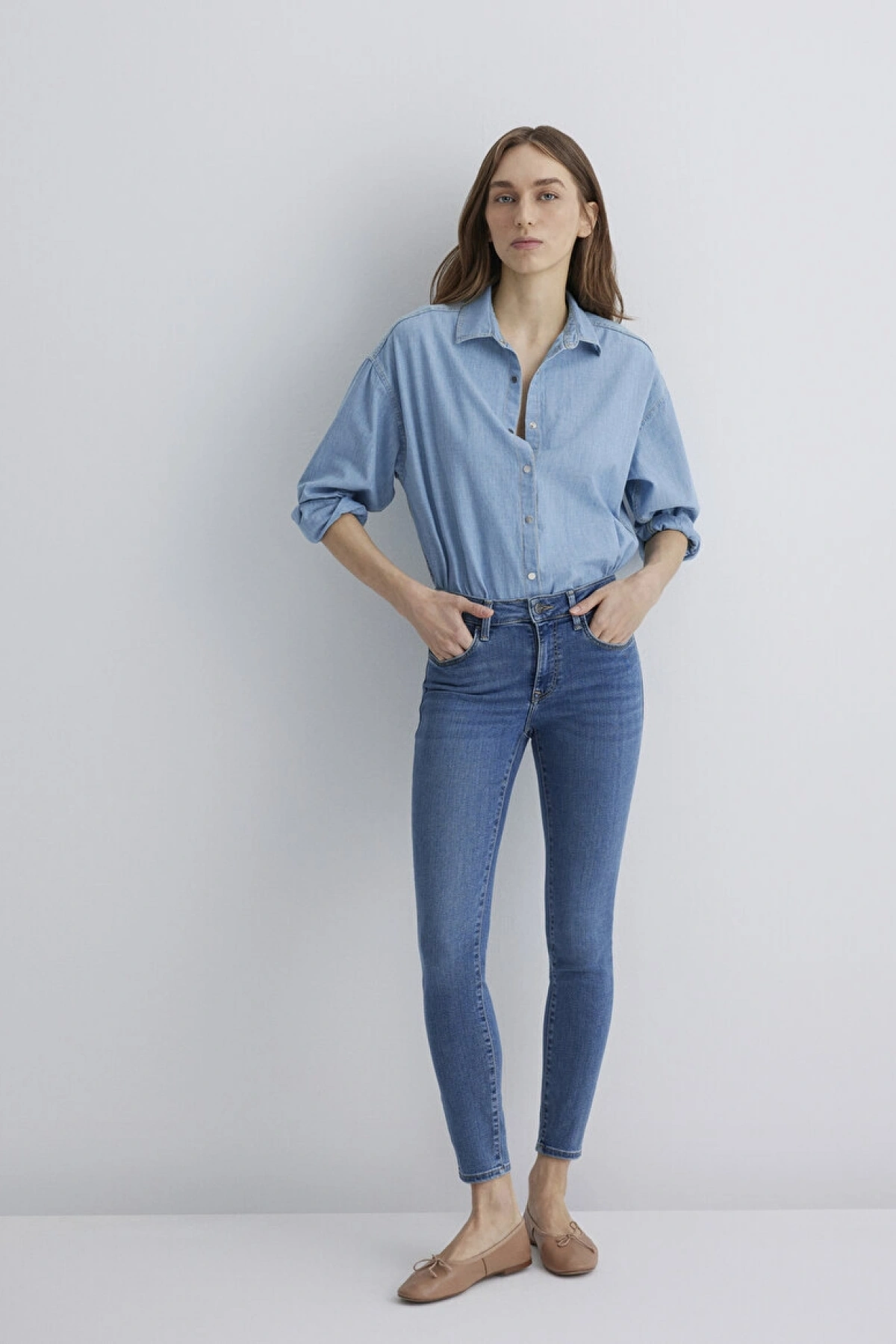 Tess Gold Luxury Vintage Indigo Mavisi Jean Pantolon