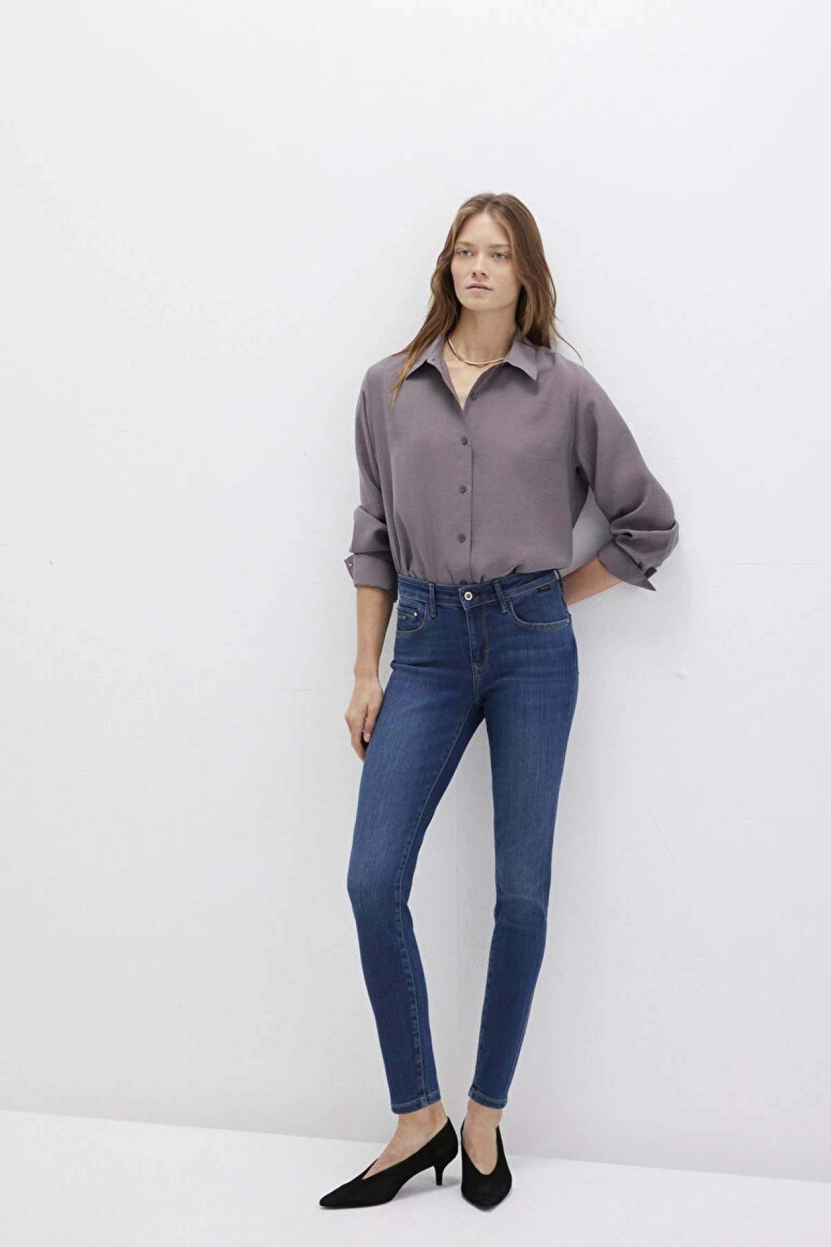 Tess Gold Premium Indigo Mavisi Jean Pantolon
