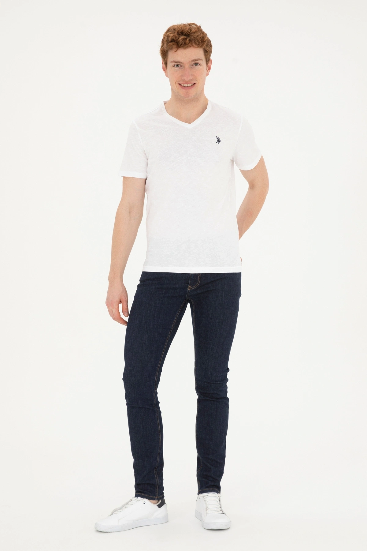 U.S. Polo Assn. Erkek Beyaz Basic Tişört Beyaz