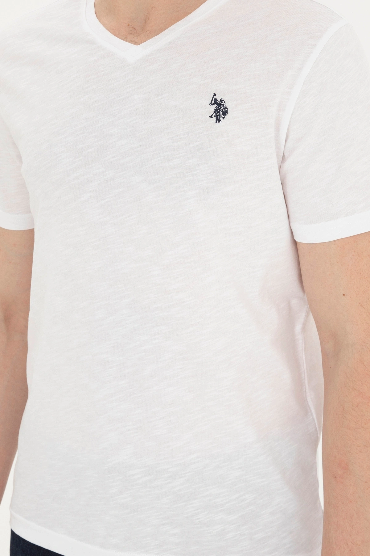 U.S. Polo Assn. Erkek Beyaz Basic Tişört Beyaz