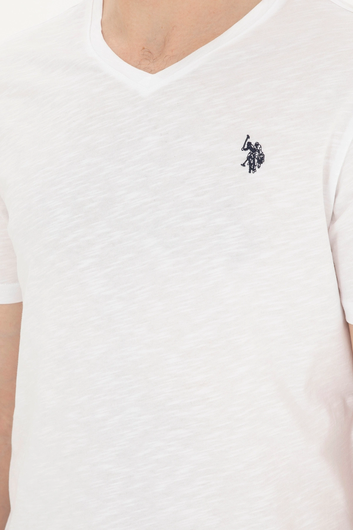 U.S. Polo Assn. Erkek Beyaz Basic Tişört Beyaz