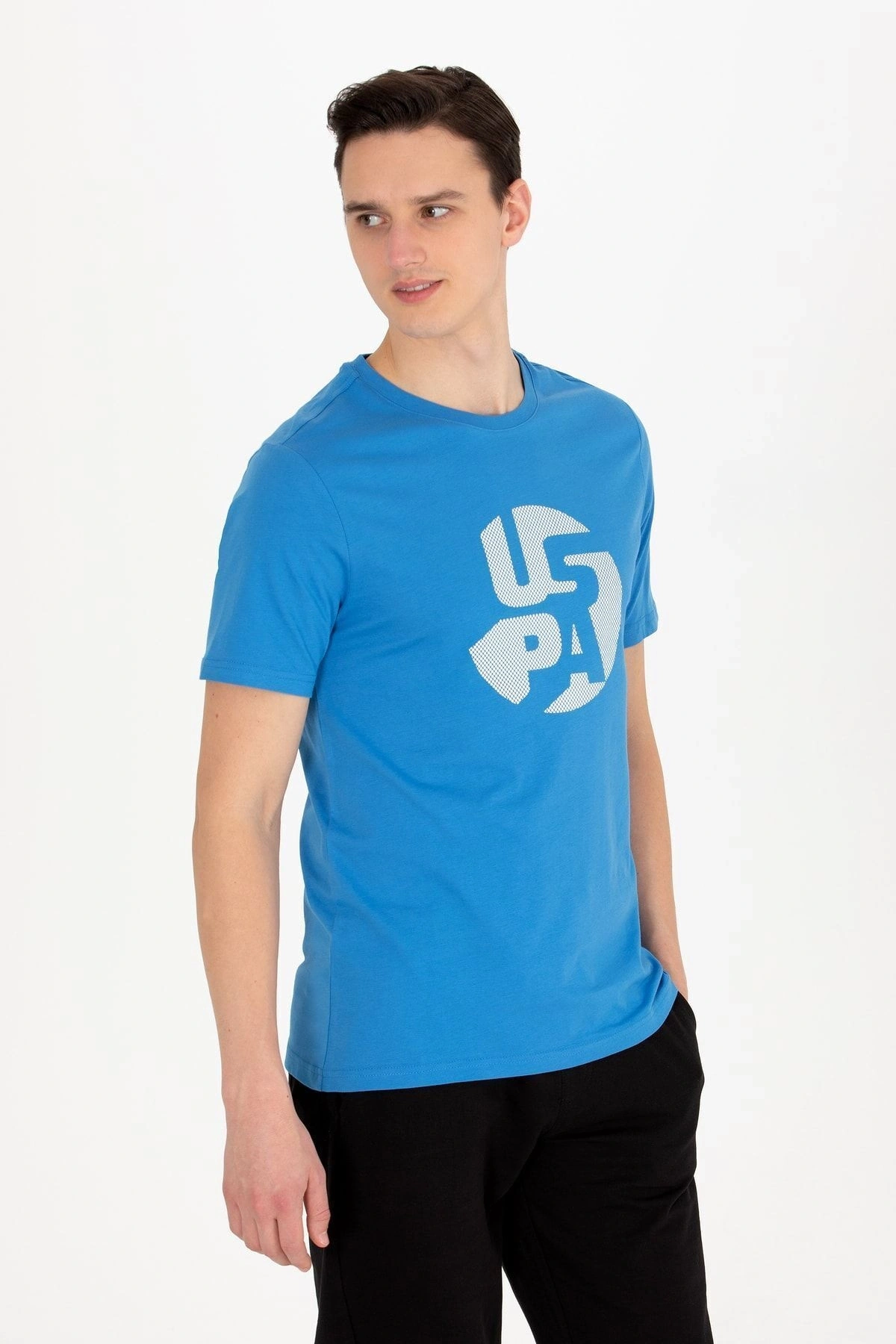 U.S. Polo Assn. U.s Polo Assn. Bisiklet Yaka Mavi Regular Fit T-shir