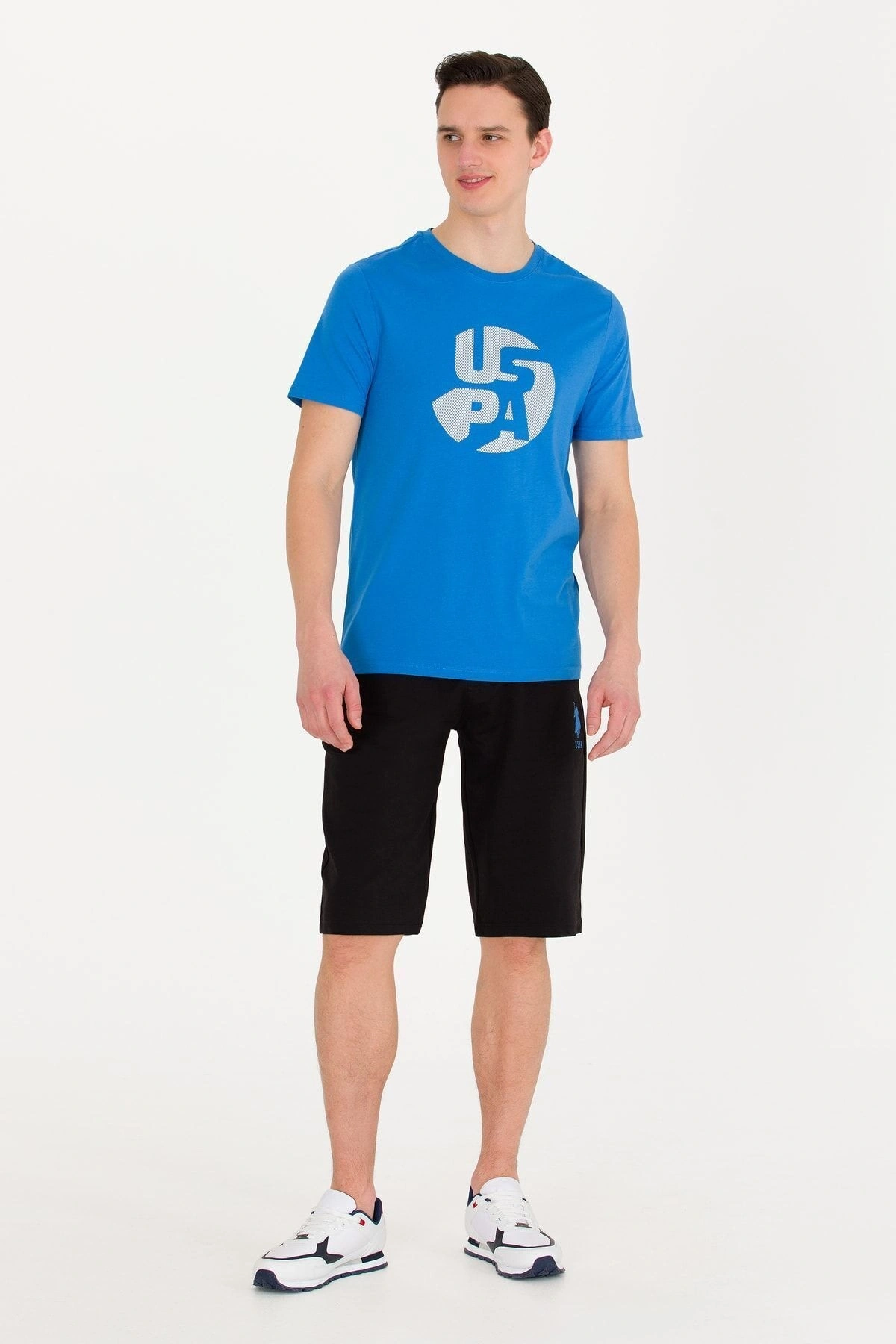 U.S. Polo Assn. U.s Polo Assn. Bisiklet Yaka Mavi Regular Fit T-shir