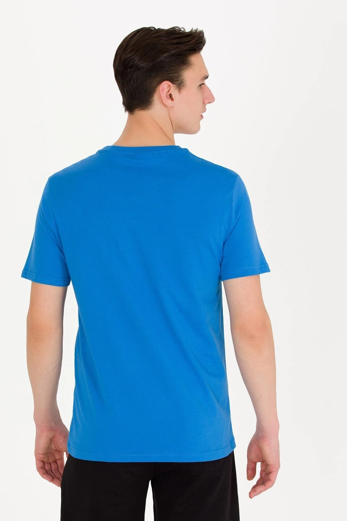 U.S. Polo Assn. U.s Polo Assn. Bisiklet Yaka Mavi Regular Fit T-shir