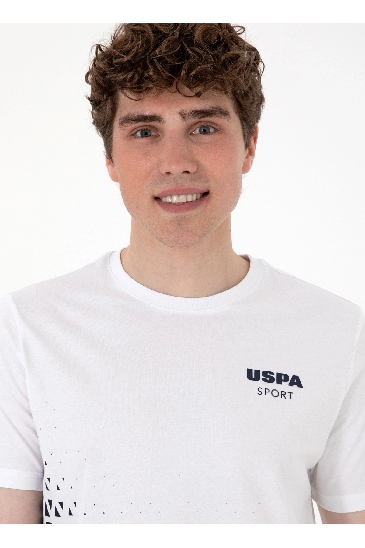 U.S. Polo Assn. U.S. Polo Assn. Bisiklet Yaka Beyaz Erkek T-Shirt S-ZENAX