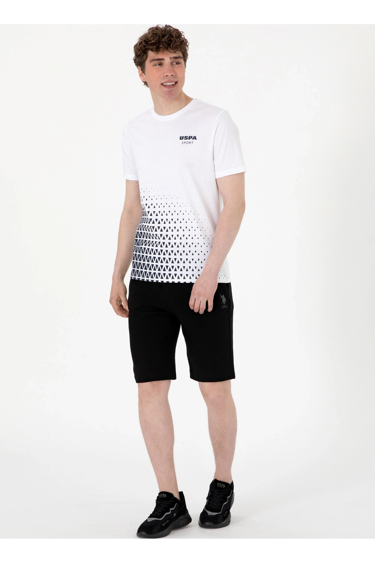 U.S. Polo Assn. U.S. Polo Assn. Bisiklet Yaka Beyaz Erkek T-Shirt S-ZENAX