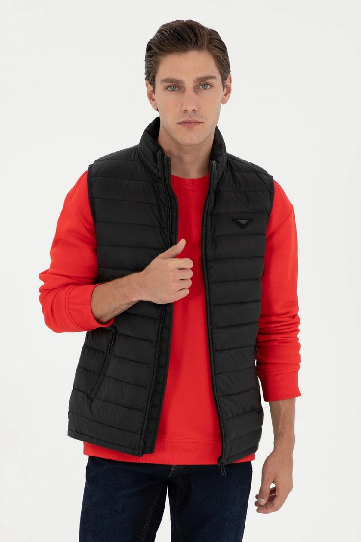 U.S. Polo Assn. Siyah Erkek Yelek