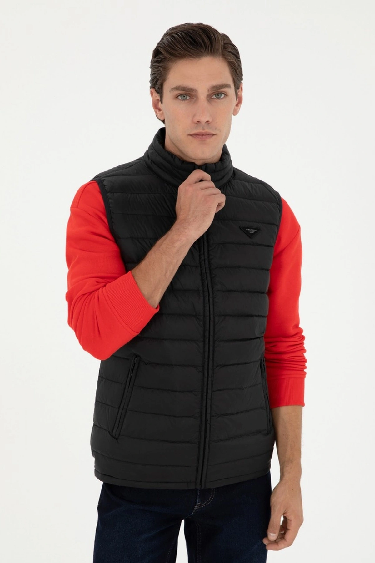U.S. Polo Assn. Siyah Erkek Yelek