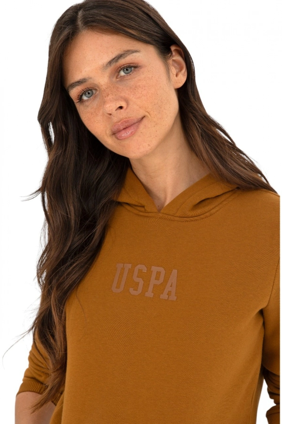 U.S. Polo Assn. Kapüşon Yaka Antrasit Melanj Kadın Sweatshırt GIZMO-SK023