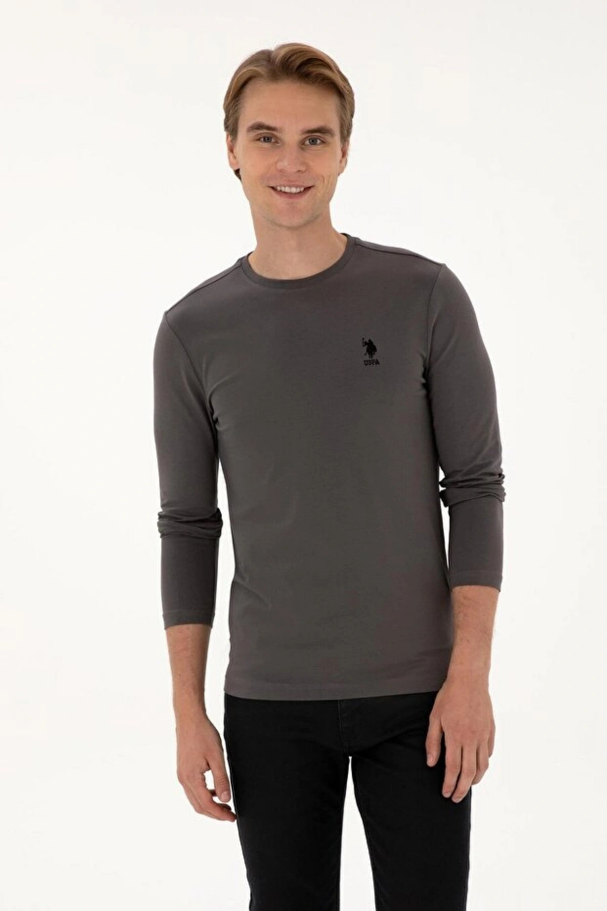 U.S. Polo Assn. Erkek Uzun Kollu Basic Sweatshirt Rahat Günlük Stil Kombin Uyumlu
