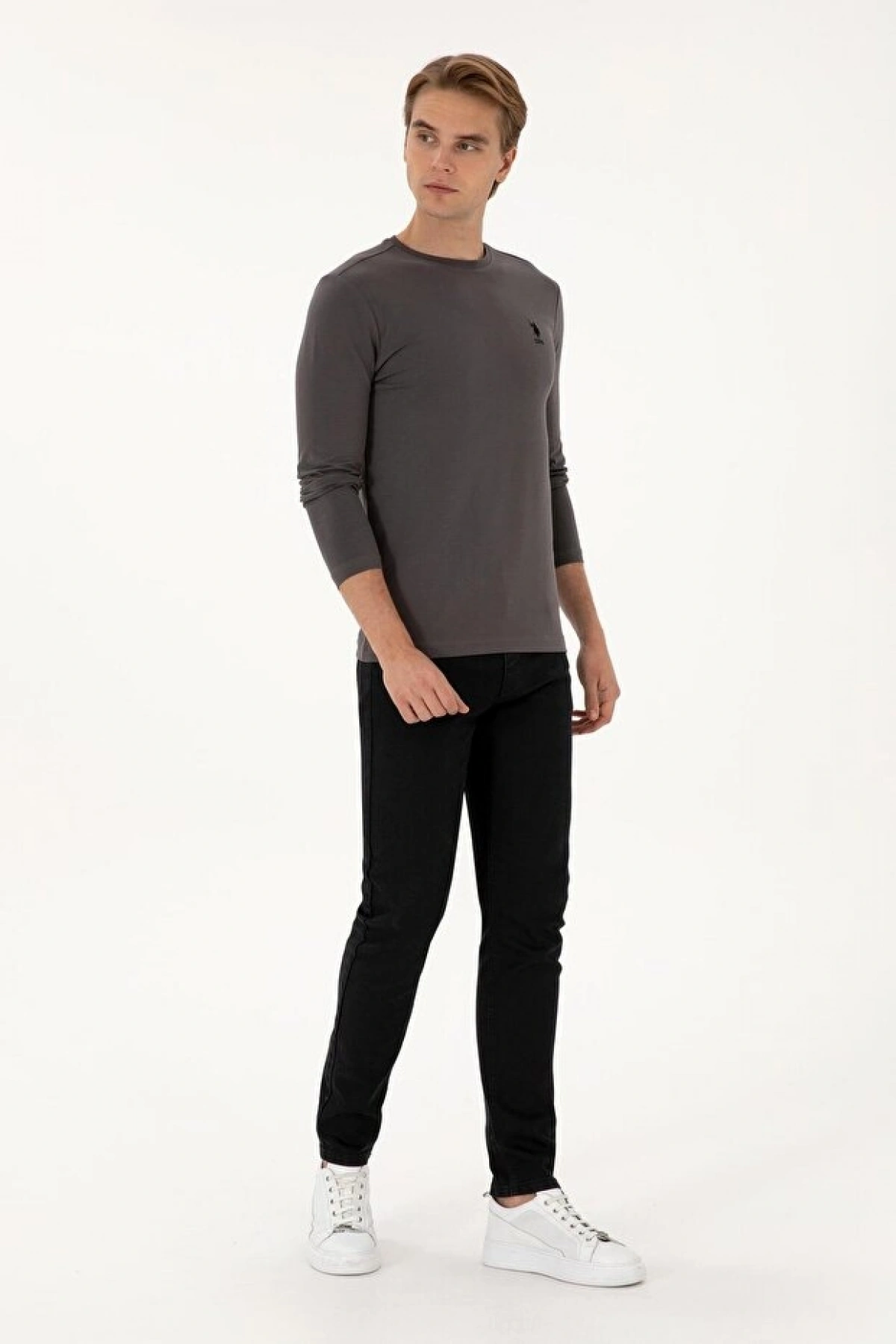 U.S. Polo Assn. Erkek Uzun Kollu Basic Sweatshirt Rahat Günlük Stil Kombin Uyumlu