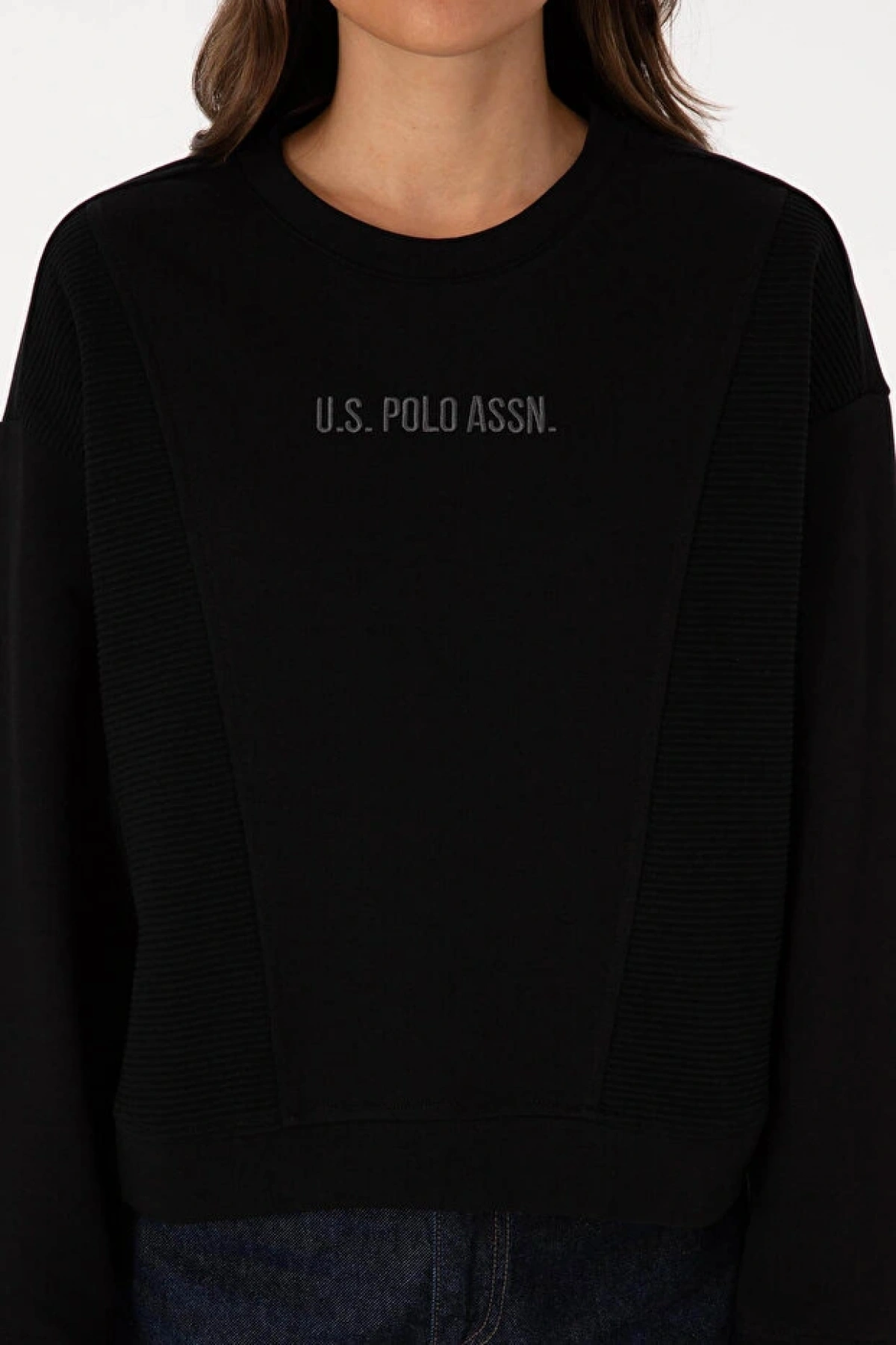 U.S. Polo Assn. Gatas Siyah Kadın Sweatshirt