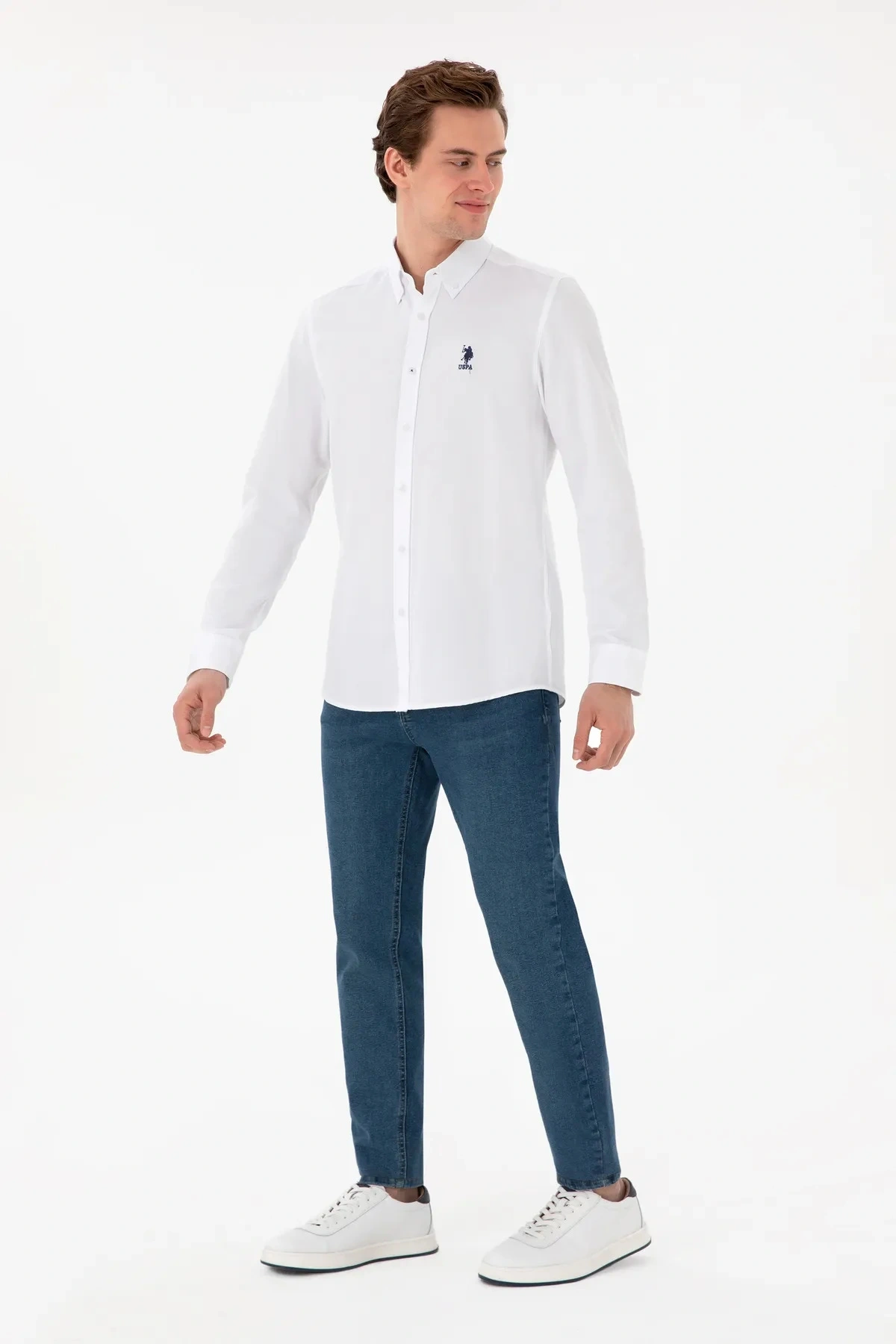 U.S. Polo Assn. Gox025Y Beyaz Erkek Gömlek 2084085