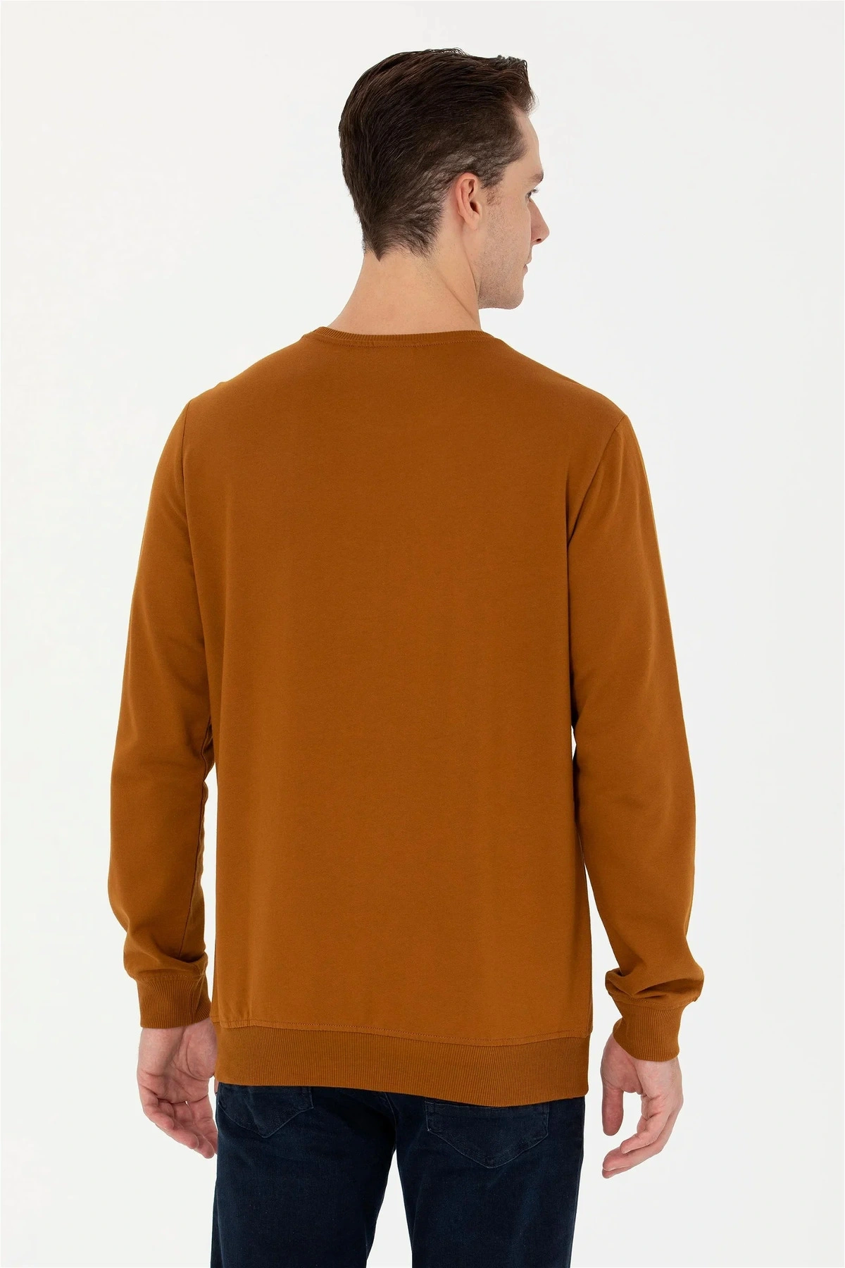 U.S. Polo Assn. U.s. Polo Assn. Erkek Kiremit Bisiklet Yaka Sweatshirt