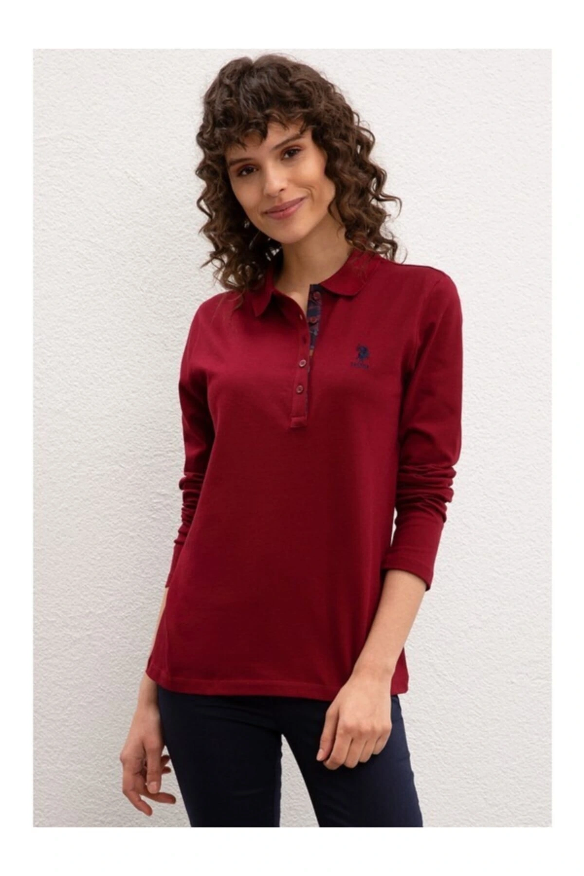 U.s Polo Kadın Bordo Sweat-shırt Basic
