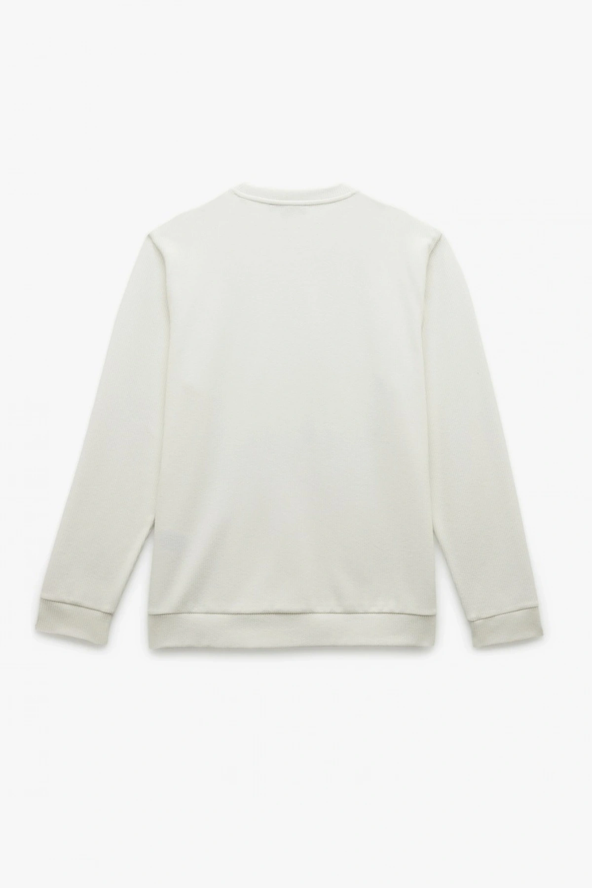 Uzun Kollu Bisiklet Yaka Basic Sweatshirt