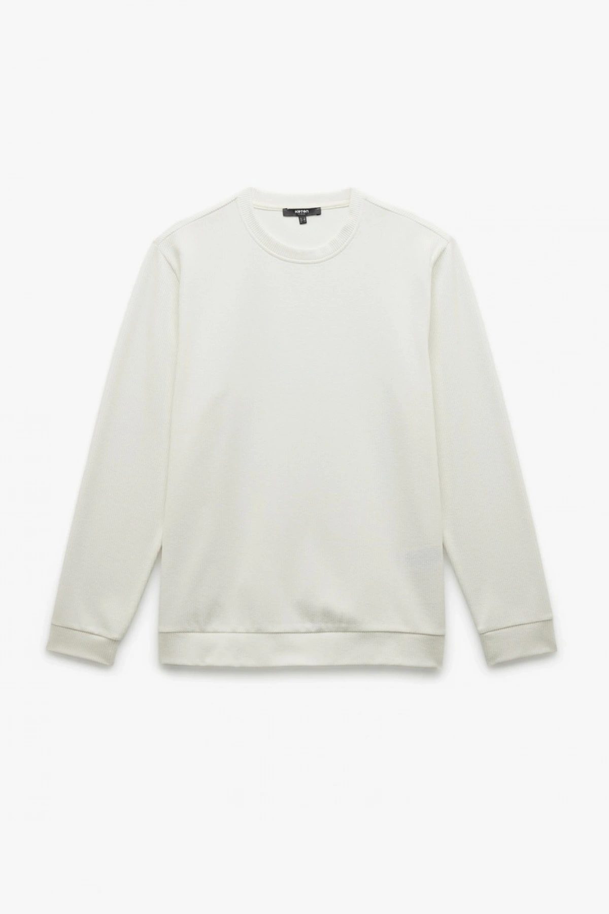 Uzun Kollu Bisiklet Yaka Basic Sweatshirt