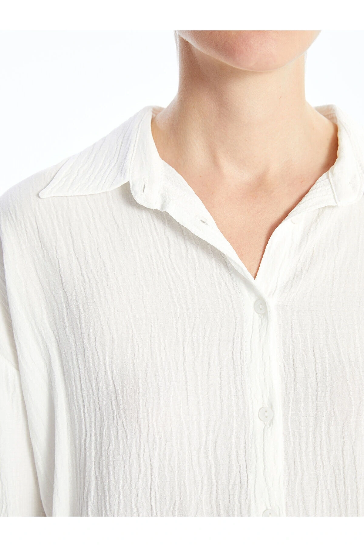 Uzun Kollu Kadın Gömlek Tunik