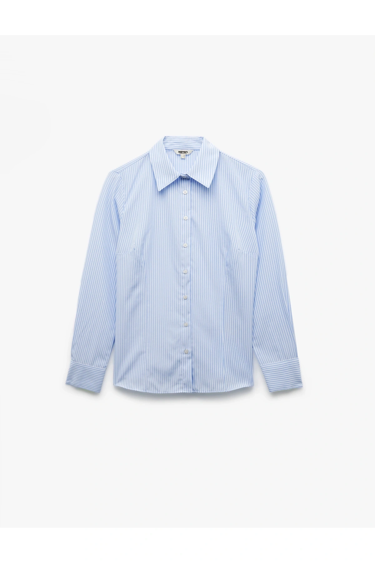 Uzun Kollu Klasik Yaka Poplin Gömlek