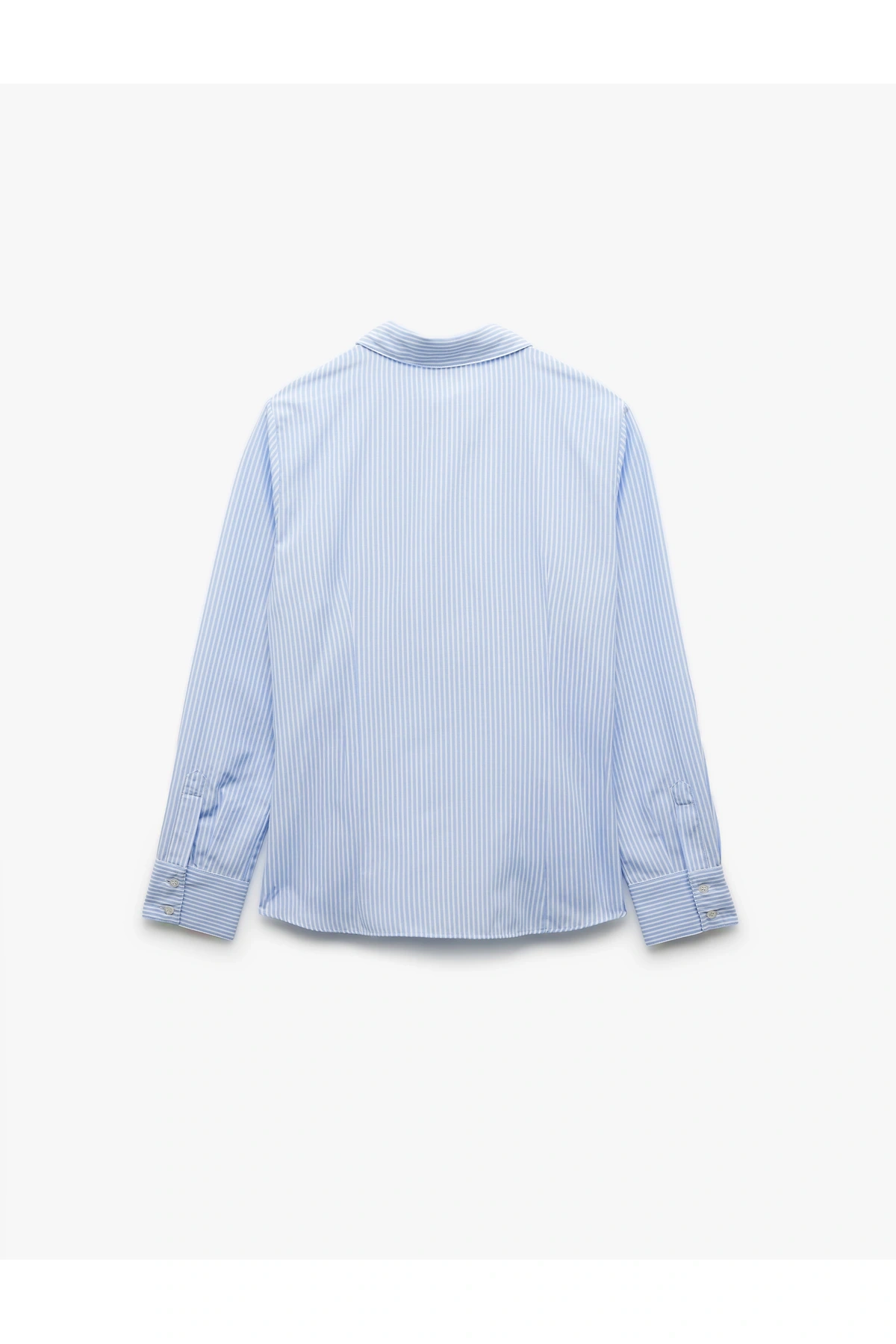 Uzun Kollu Klasik Yaka Poplin Gömlek