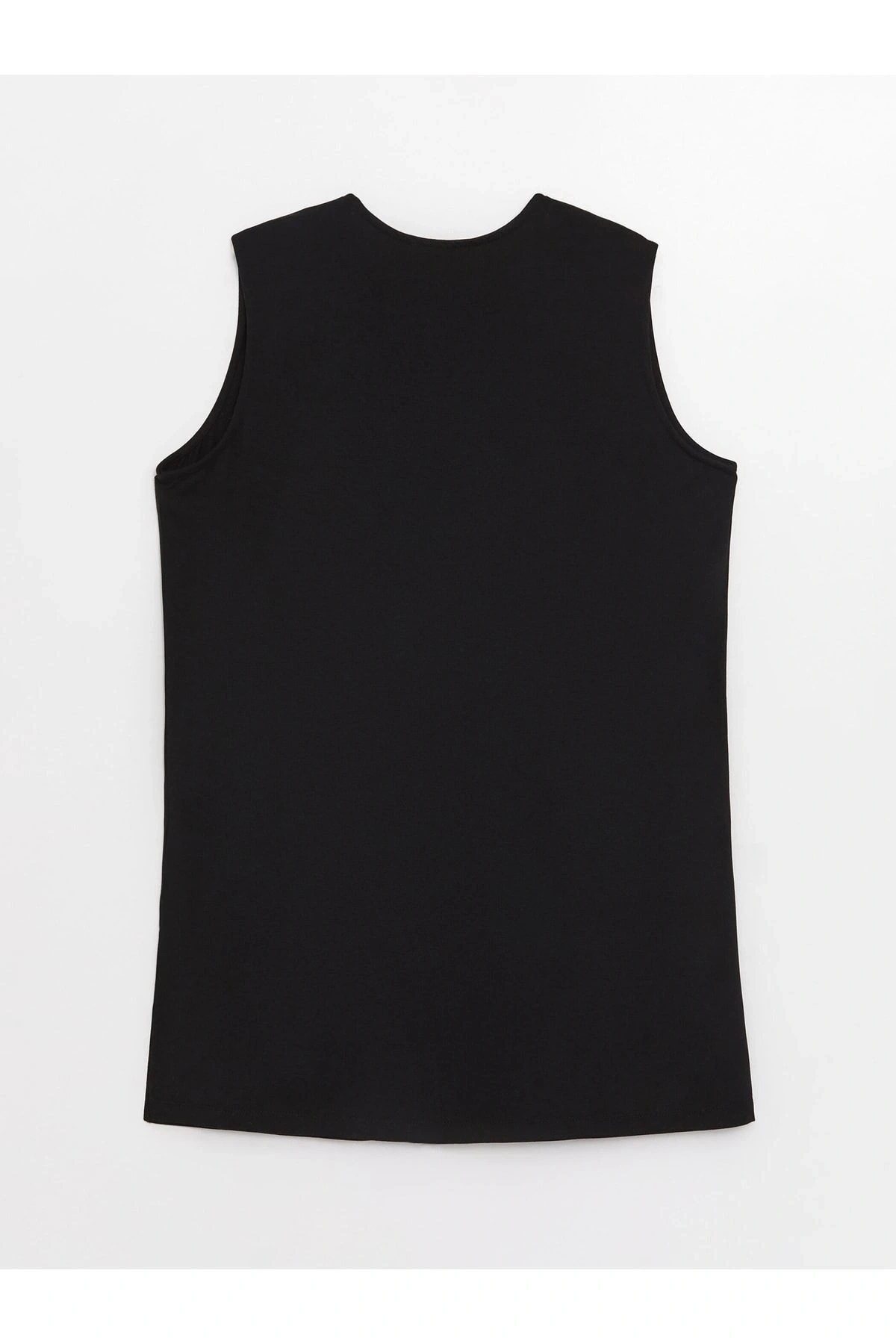 V Yaka Düz Interlok Kadın Yelek