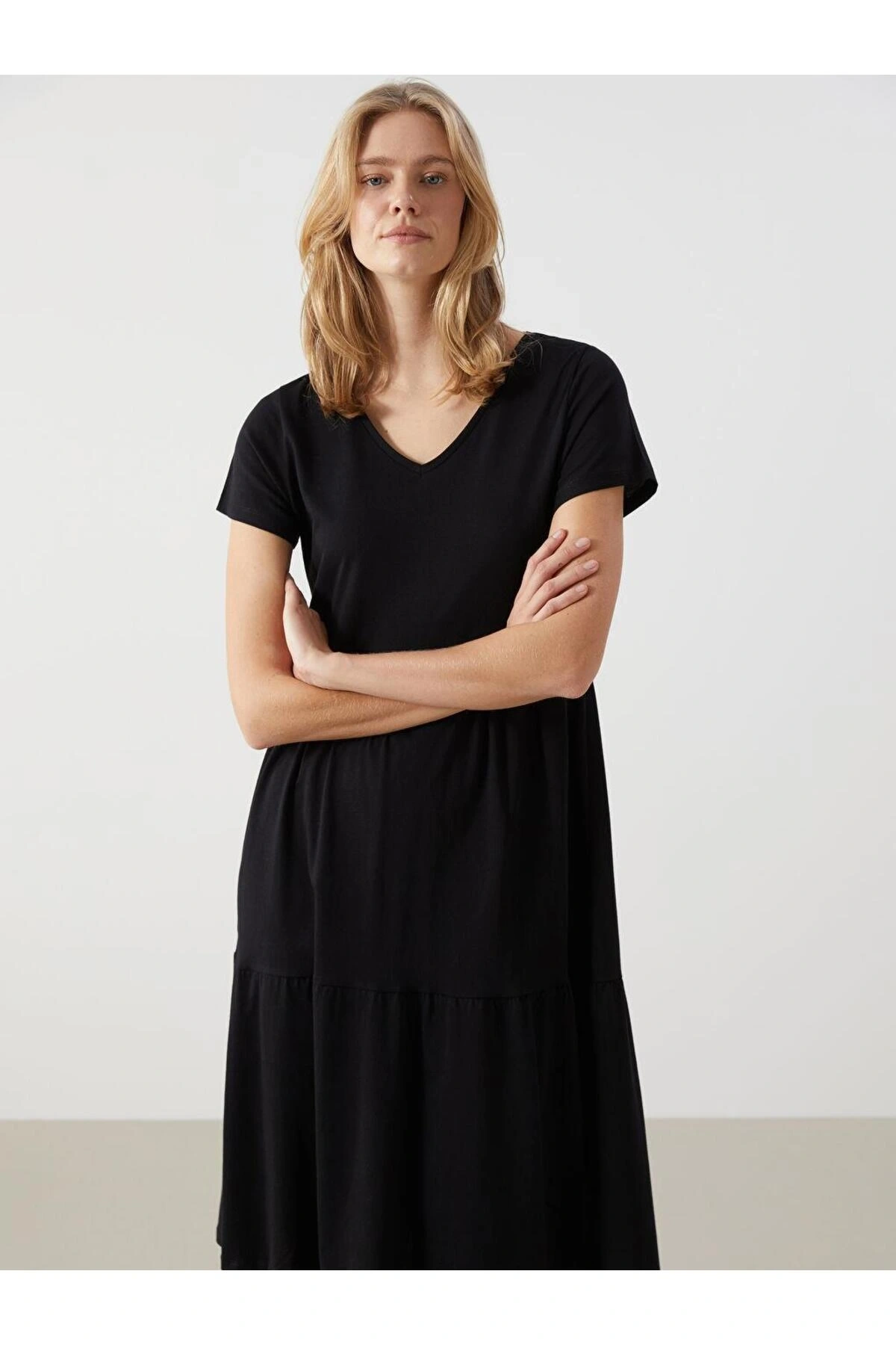 V Yaka Kadın Elbise (S5)