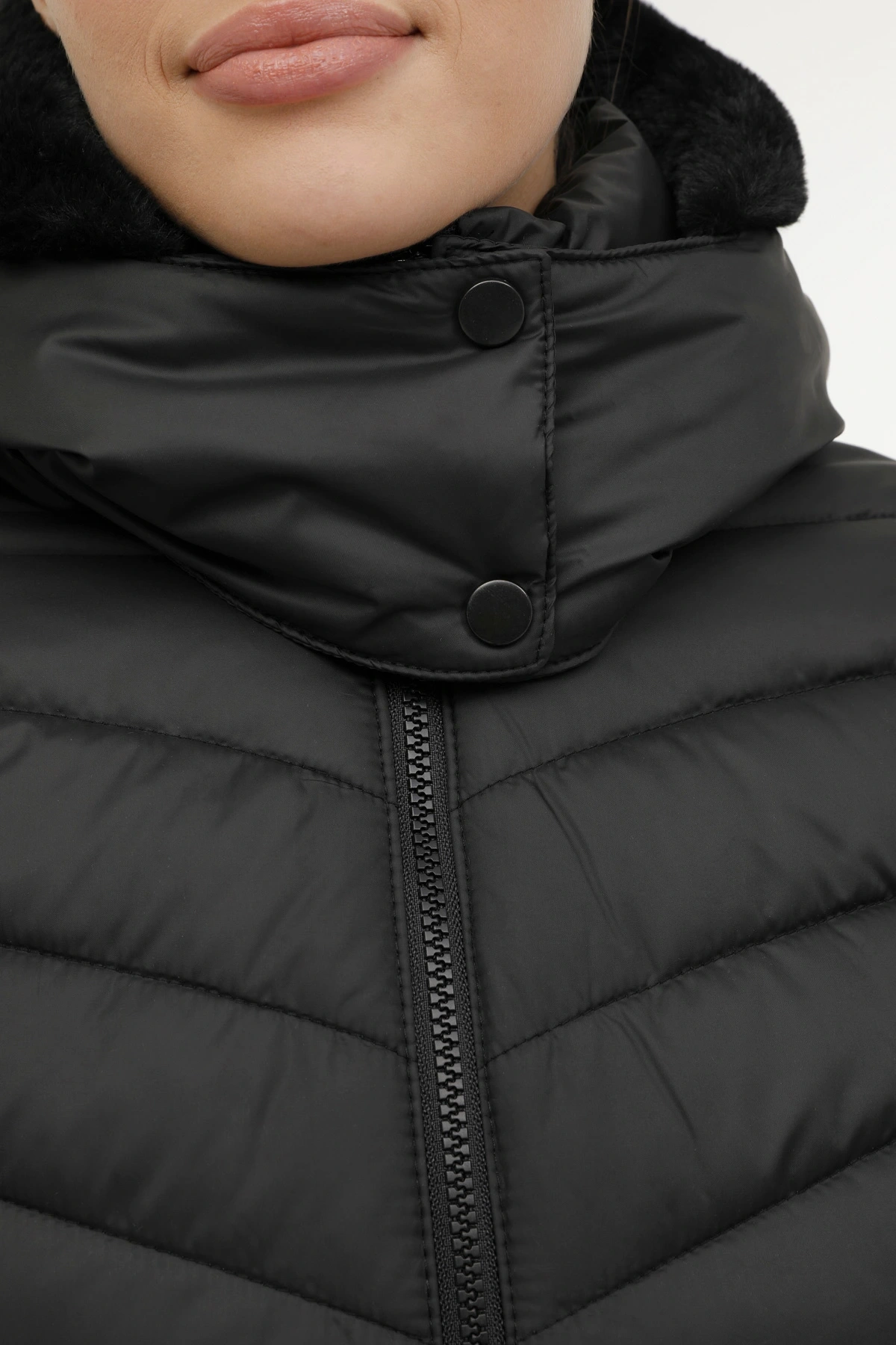 WL BILEY 3 3PR Siyah Kadın Uzun Kaban