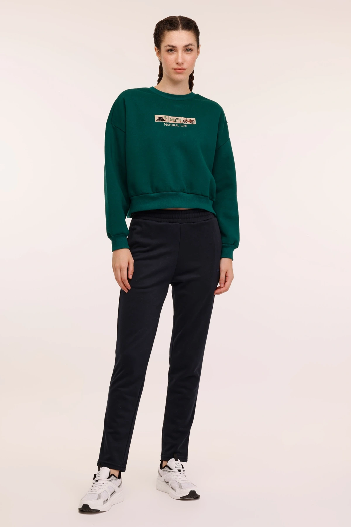 WL HOLLY 16BT102 4PR Yeşil Kadın Sweatshirt