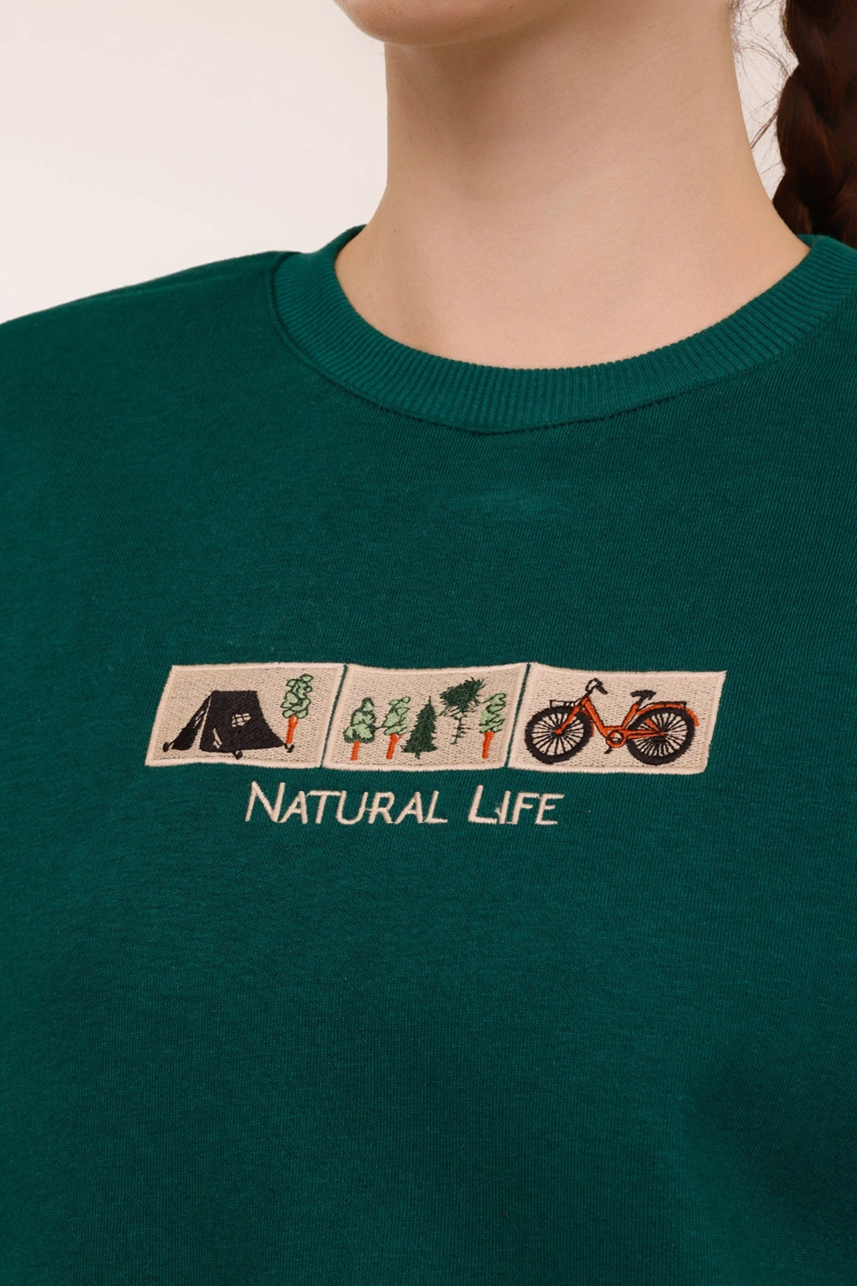 WL HOLLY 16BT102 4PR Yeşil Kadın Sweatshirt