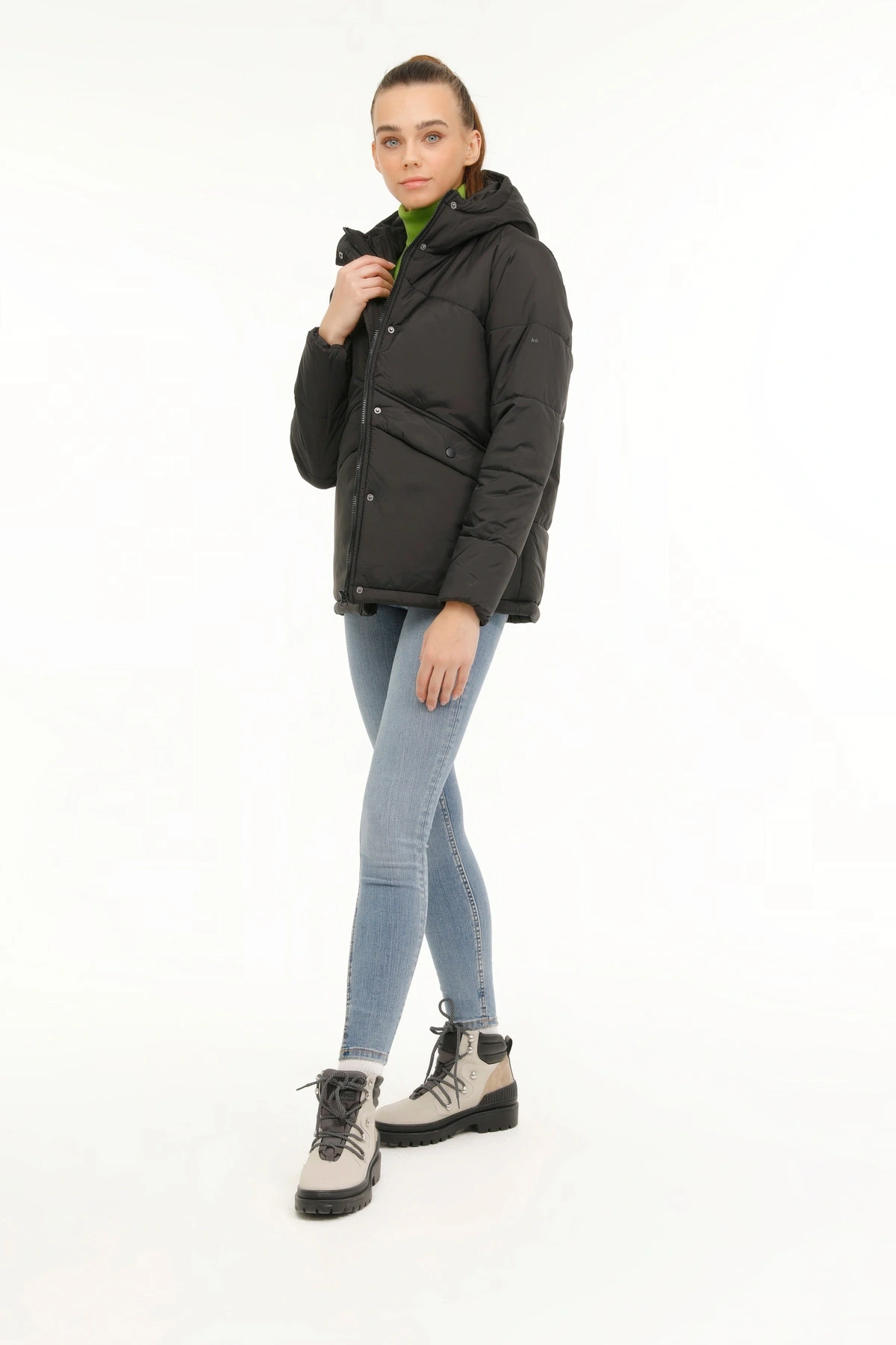 WL MONTANA 2GF737 3PR Siyah Kadın Kısa Kaban