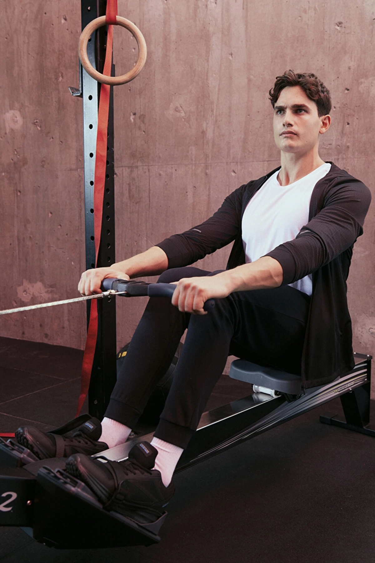 XSIDE ACTIVE Siyah Slim Fit Kapüşonlu Erkek Spor Hırka