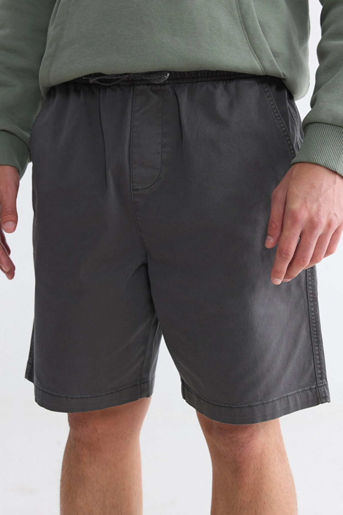 XSIDE Antrasit Regular Fit Gabardin Erkek Şort