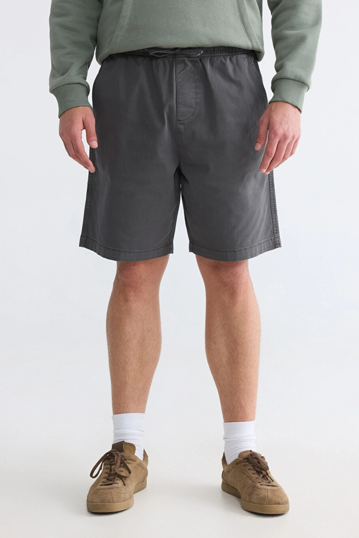 XSIDE Antrasit Regular Fit Gabardin Erkek Şort