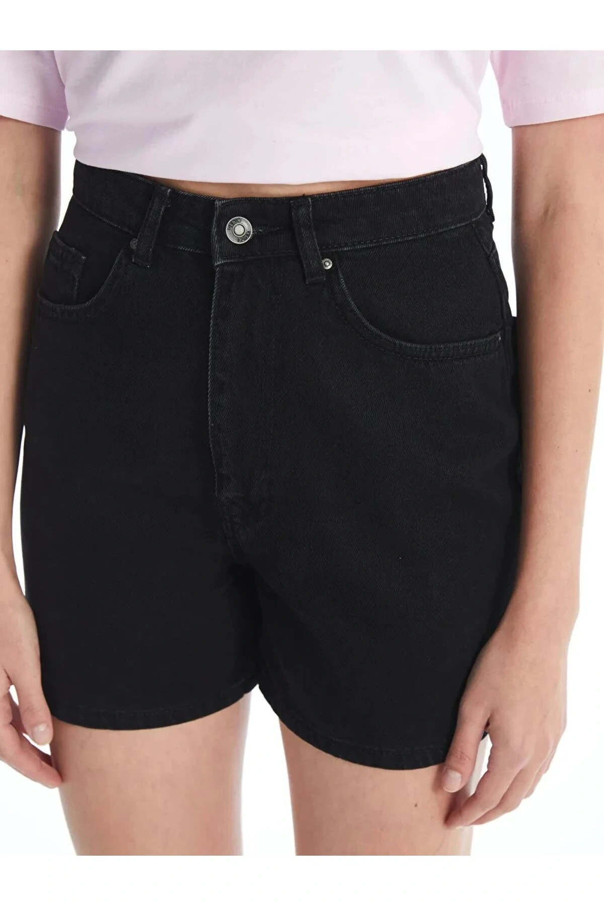 XSIDE Antrasit Standart Fit Kadın Jean Şort