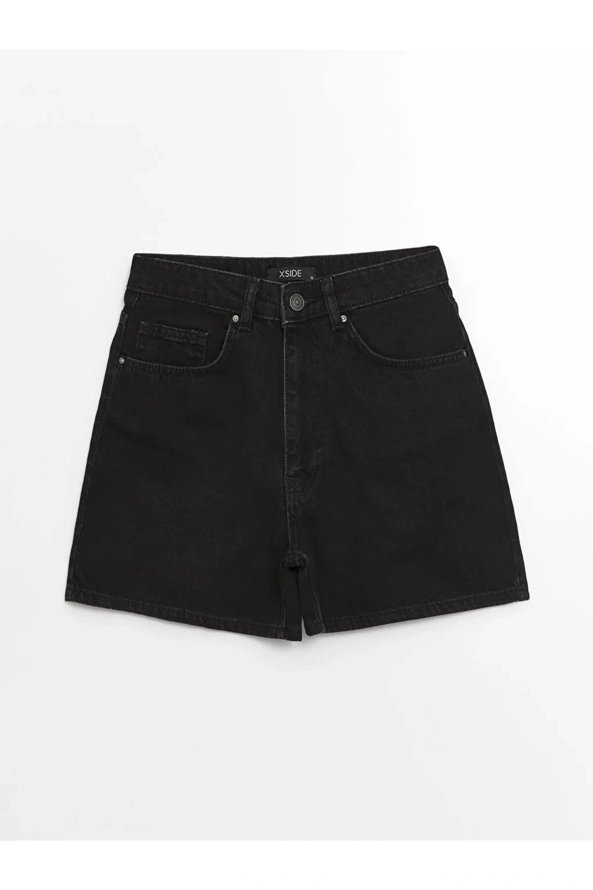 XSIDE Antrasit Standart Fit Kadın Jean Şort