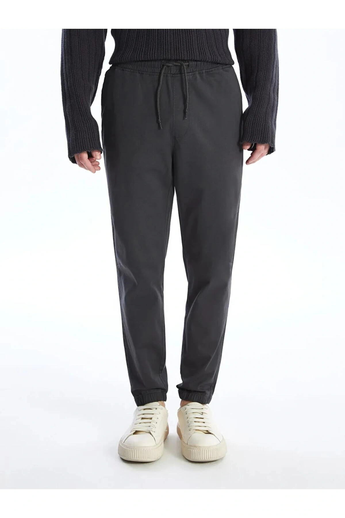 XSIDE Antrasit Standart Kalıp Gabardin Erkek Jogger Pantolon