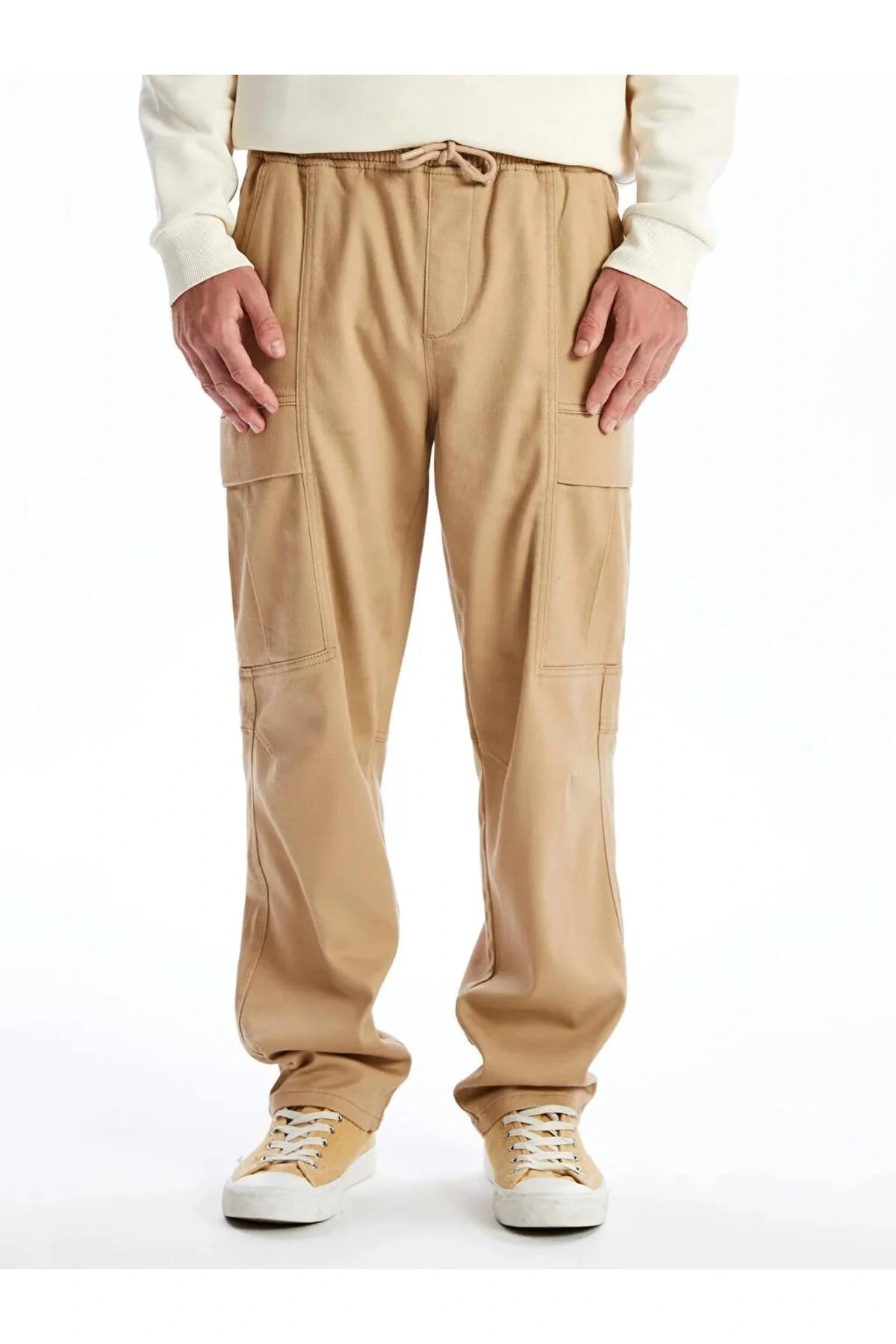 XSIDE Bej Rahat Kalıp Erkek Pantolon